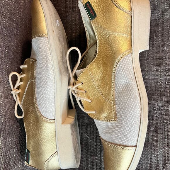 G.H. BASS Vintage Leather and Fabric Saddle Shoe Size 6.5 - Picture 4 of 8